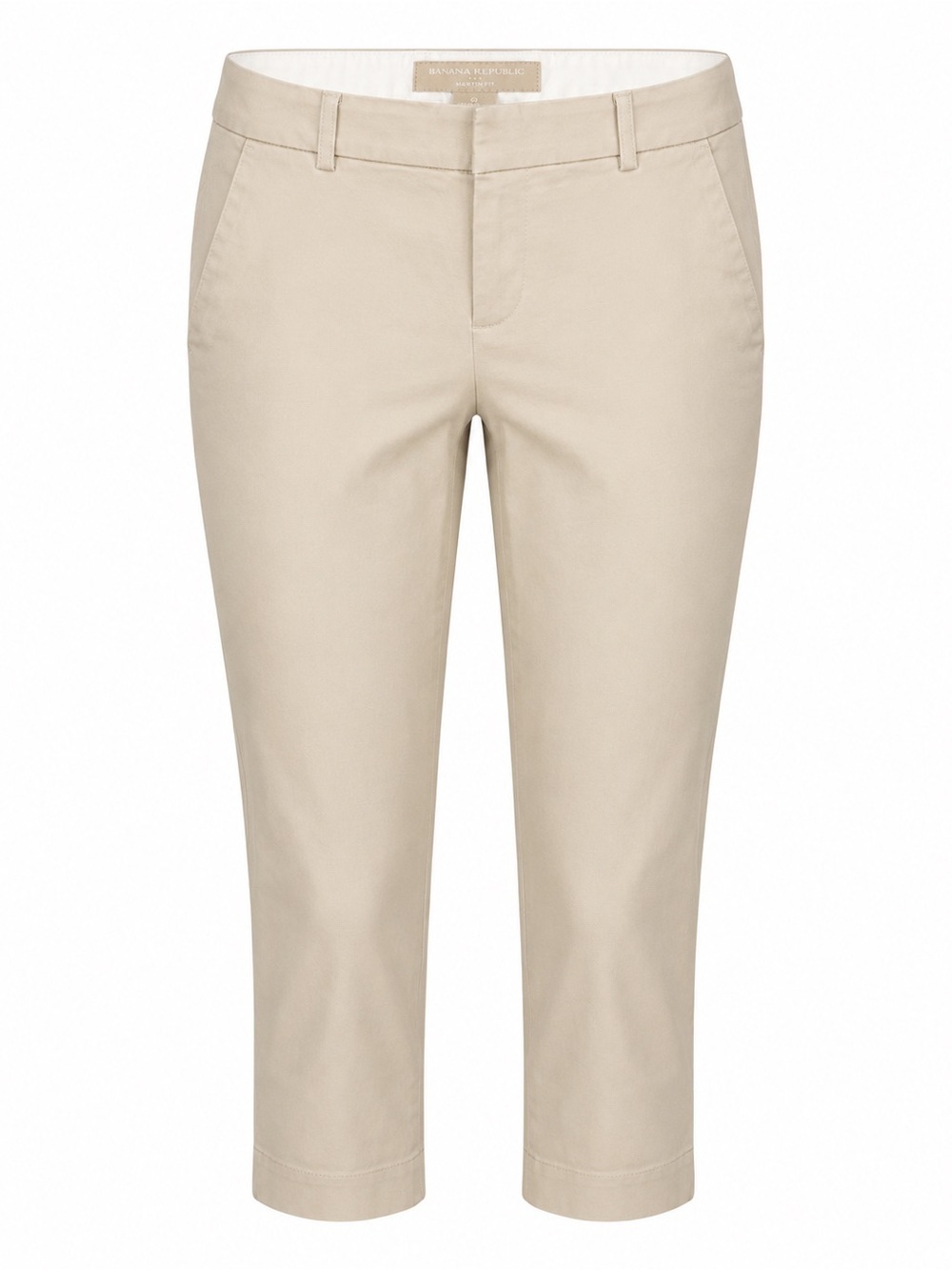 Banana Republic Martin Fit Cropped Pants Beige Stretch Career Capri 8